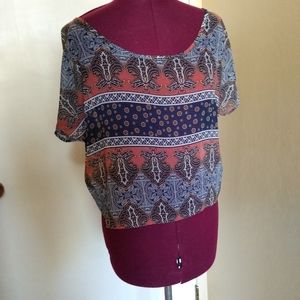Patterned Chiffon Blouse